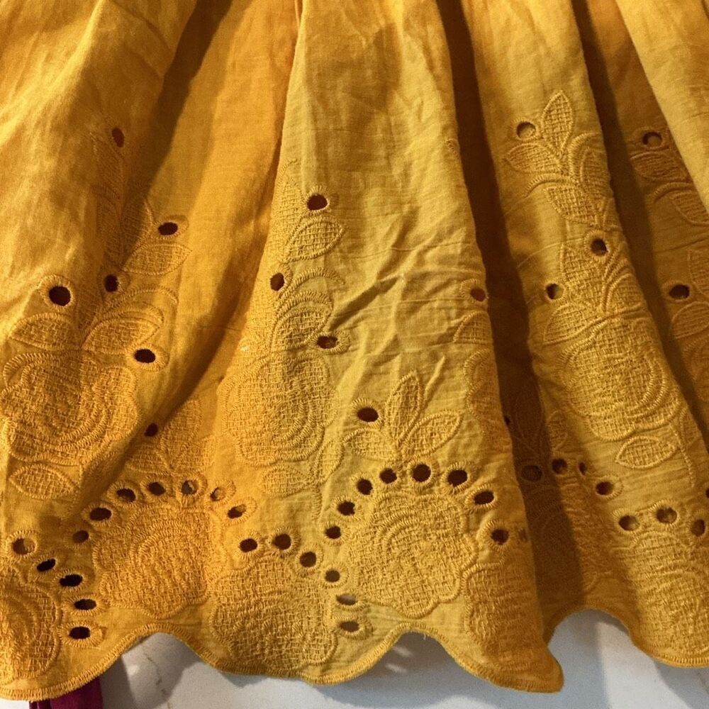 Anthropologie THML Fit and Flare Eyelet Dress Sz M Boho Gypsy - Picture 4 of 9